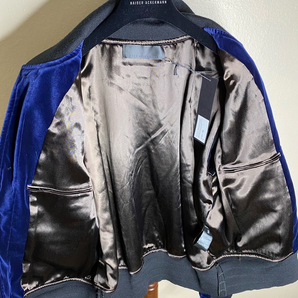 Haider Ackermann Blue Aviator Men’s Jacket Size small - Picture 4 of 9